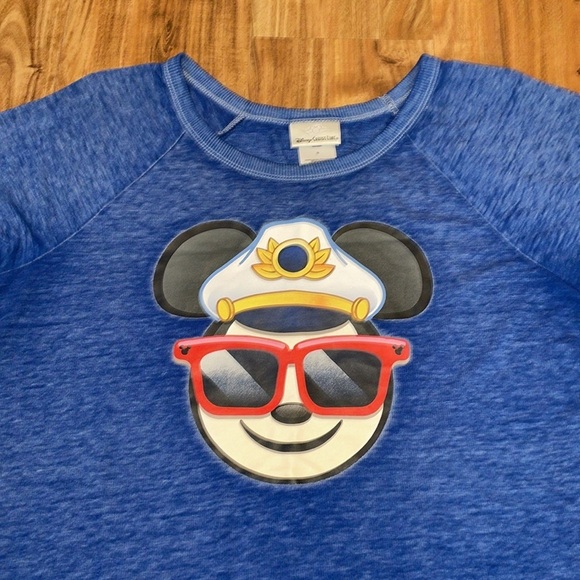Disney cruise line women’s large sweatshirt long sleeve Blue Mickey graphic - Picture 2 of 8
